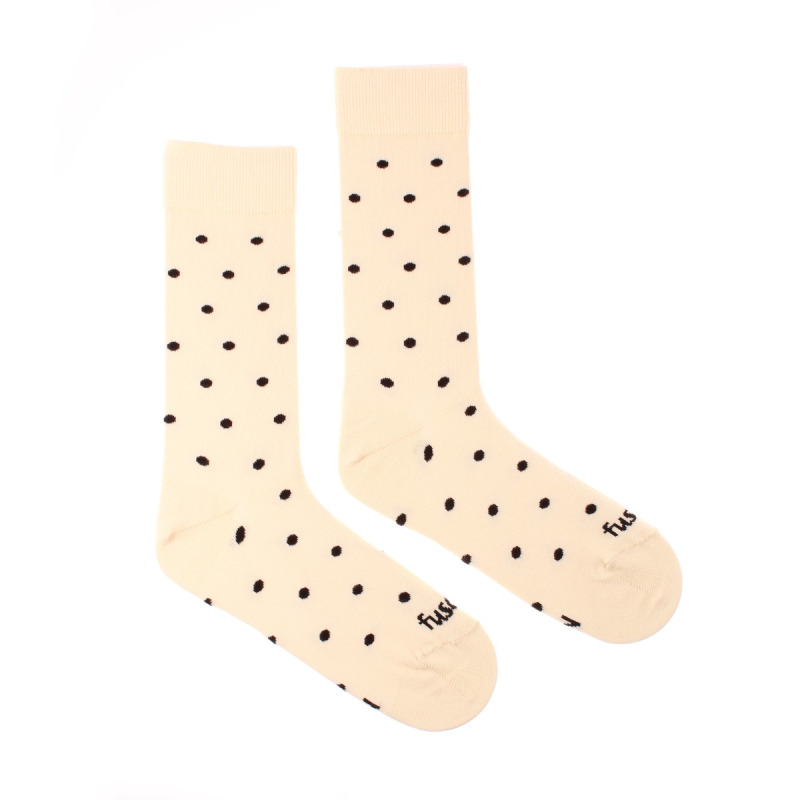 Ponožky Bodkáčik maslo L (Unisex veľkosť L (veľkosť 43-46))