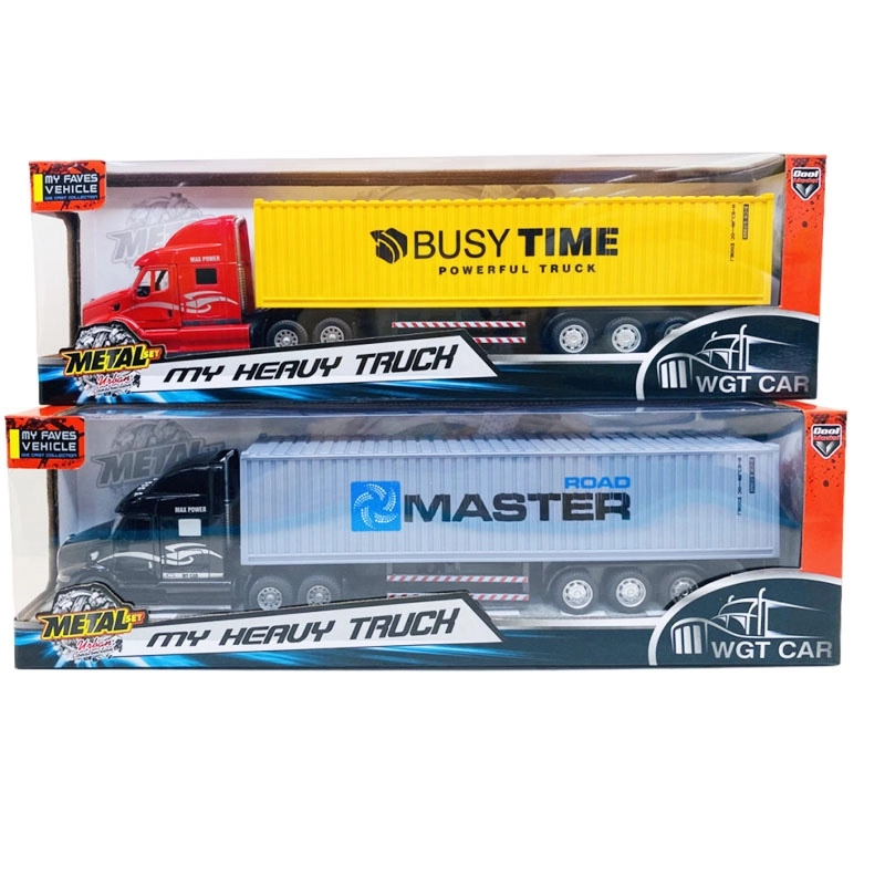 kovový kamion mega truck s návěsem