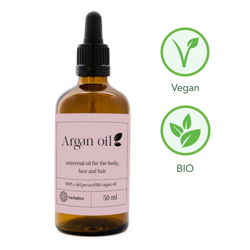 Herbatica Arganový olej 100% BIO přírodní, za studena lisovaný, 100ml