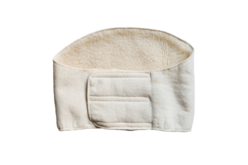 Ovecha Ledvinový pás z ovčího rouna na suchý zip, vel. S