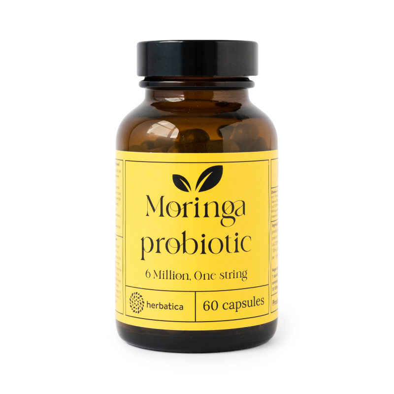 Herbatica Probiotika z moringy 6 milionů, jeden kmen, 60 kapslí