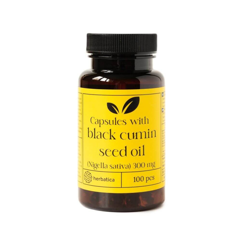 Herbatica Olej ze semen černého kmínu (Nigella sativa) v kapslích, 100 kapslí