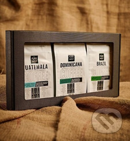 Darčekový set mletých odrodových káv: 3x 200g Guatemala, Dominicana, Brazil