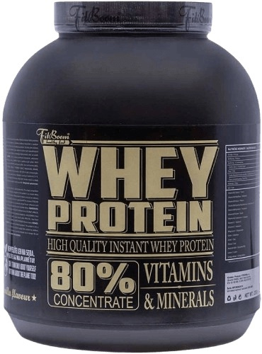 FitBoom Whey Protein 80 % 2250 g - čokoláda/banán