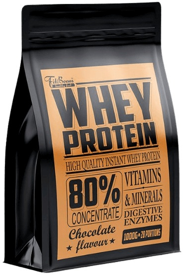 FitBoom Whey Protein 80 % 1000 g - karamel/lotus