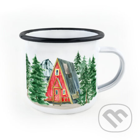 Smaltovaný hrnek Chata