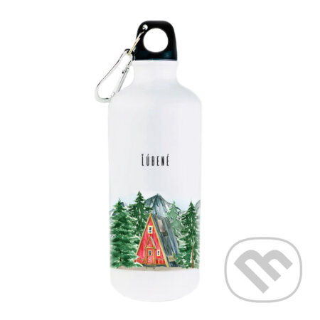 Turistická smaltovaná fľaša Chata