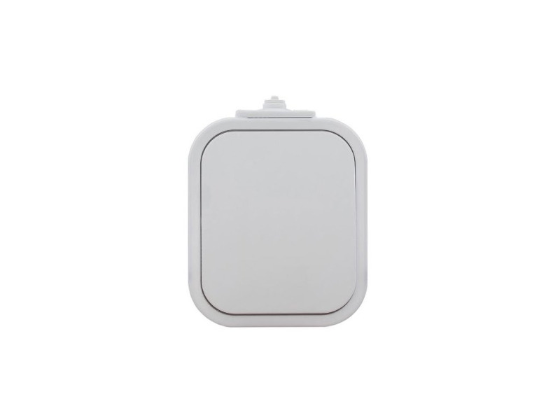 Spínač tlačítkový TIMEX WNT-6/7B2 1850015, řazení 1/0, IP54, bílá