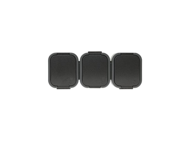 Zásuvka trojnásobná TIMEX NT-316 B2 1850230, 3x2p+Z, 16A/250V, IP54, šedo-černá