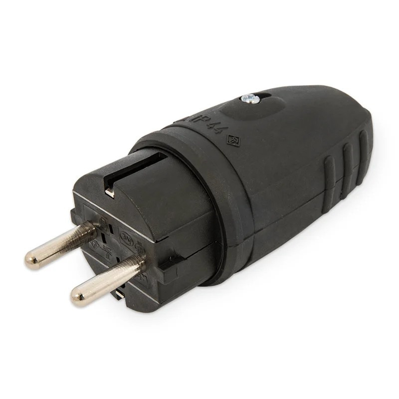 Vidlice gumová ARGOS AGV1, 2P+T, IP44, černá