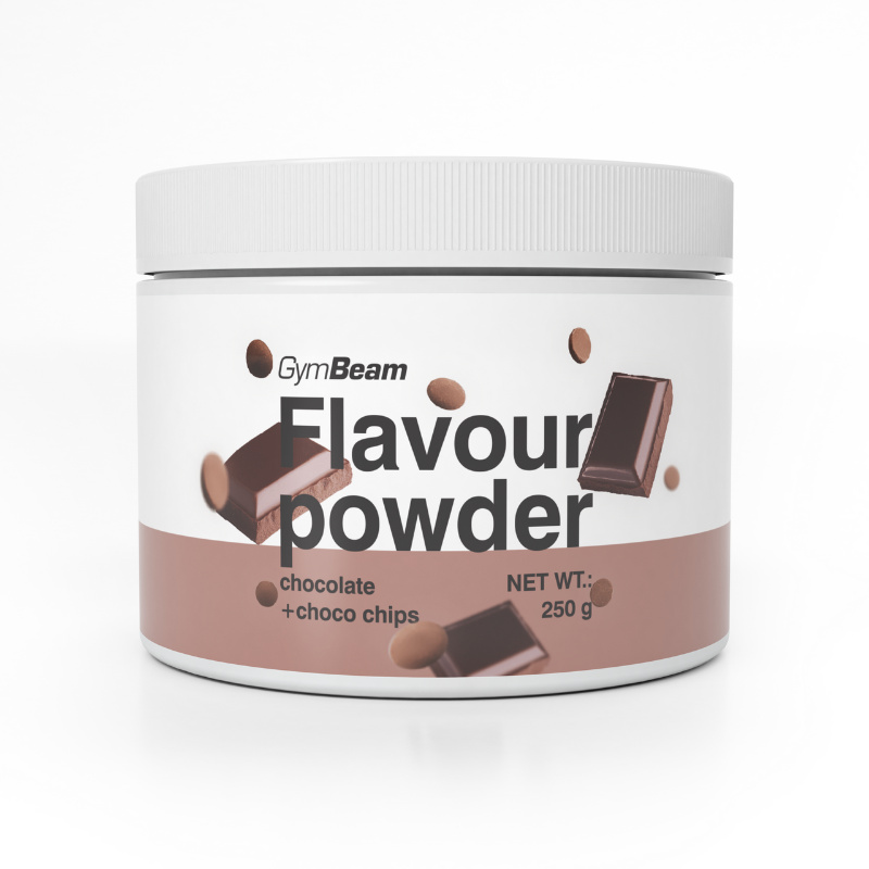 GymBeam Flavour powder, 250 g Příchuť: čokoláda a čokoládové kousky