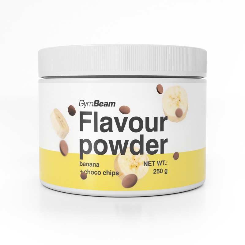 GymBeam Flavour powder, 250 g Příchuť: banán a čokoládové kousky