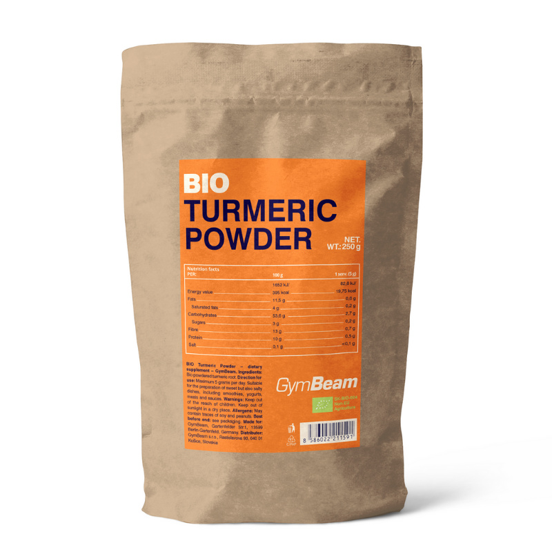 GymBeam BIO Kurkuma prášek, 250 g