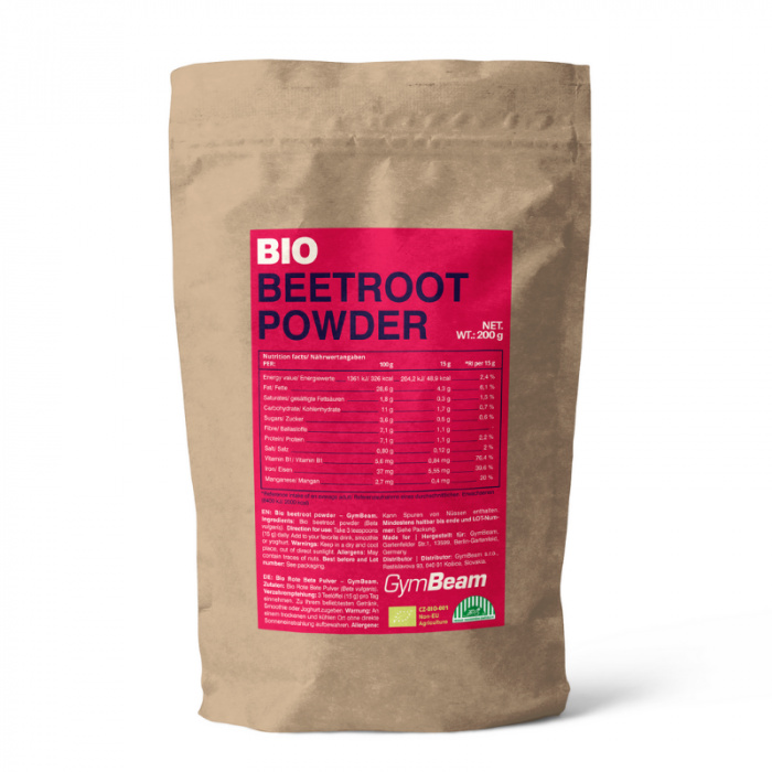 GymBeam BIO Prášek z červené řepy, 200 g