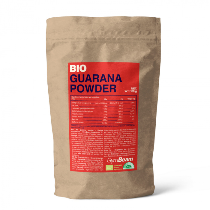 GymBeam BIO Guarana prášek, 100 g