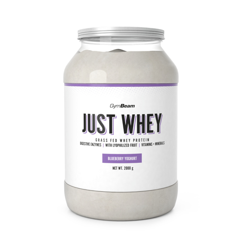 GymBeam Protein Just Whey 2000 g - borůvkový jogurt