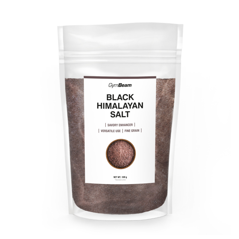 Černá Himalájská sůl 500 g - jemná - GymBeam