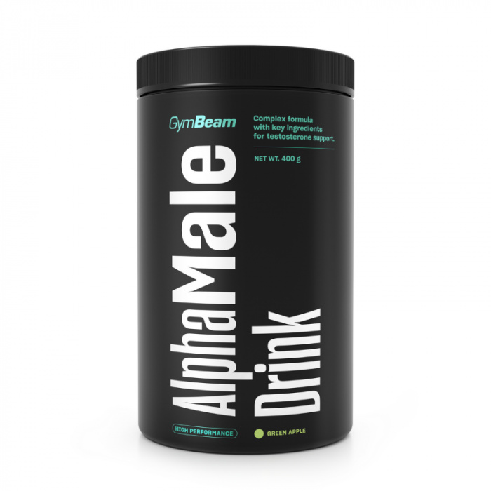 GymBeam AlphaMale Drink, 400 g Příchuť: zelené jablko