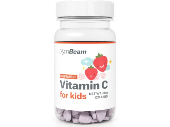 GymBeam Vitamín C, tablety na cucání pro dět, 120 tab.