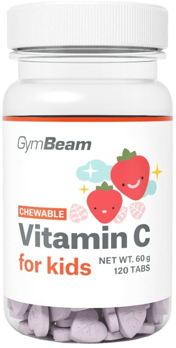 GymBeam Vitamín C, tablety na cucání pro dět, 120 tab.
