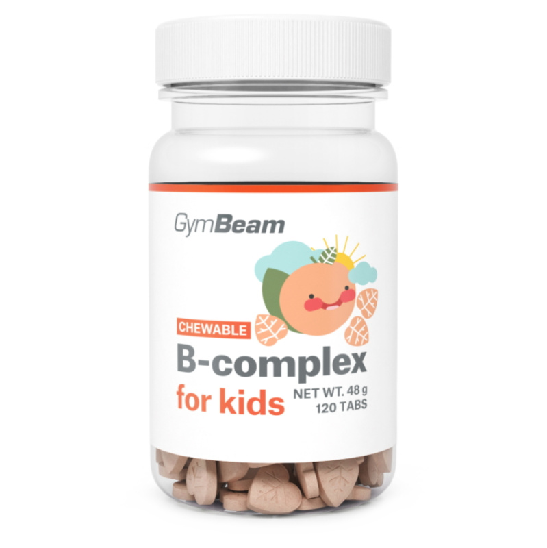 GymBeam B-komplex, tablety na cucání pro děti, 120 tab.
