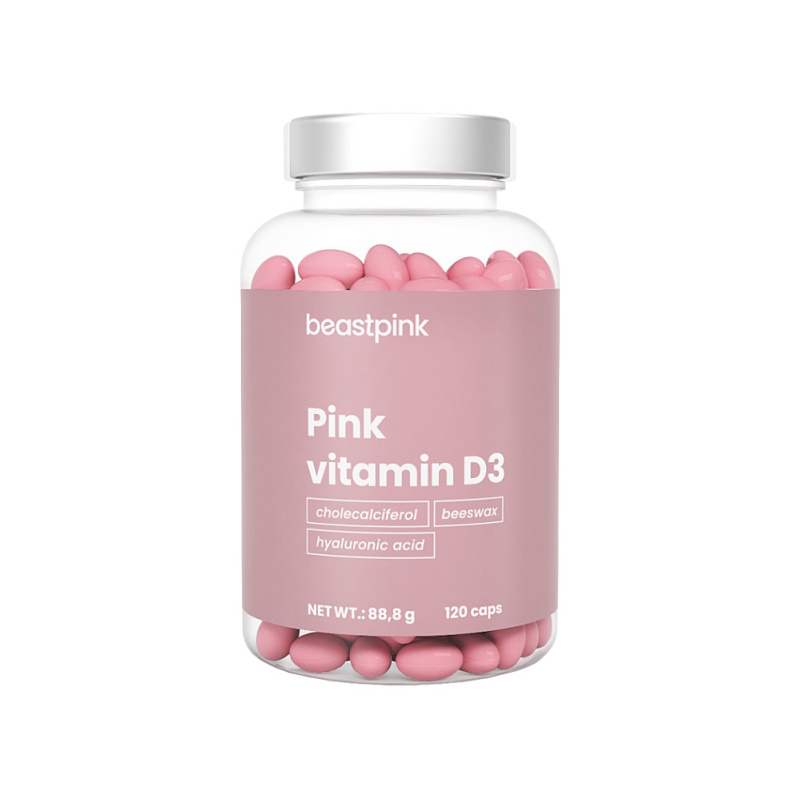 GYMBEAM BeastPink vitamin D3 120 kapslí