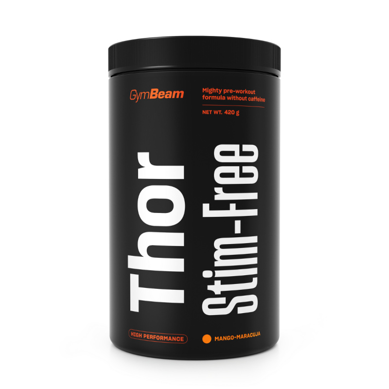 GymBeam Pre-Workout Thor Stim-free 420 g - jahoda/kiwi