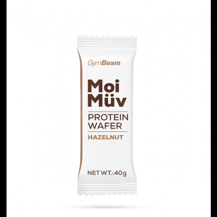 GymBeam  MoiMüv Protein Wafer, 40 g Příchuť: lískový ořech