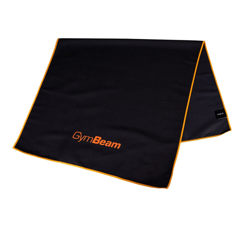 GymBeam Sportovní rychleschnoucí ručník Black/Orange