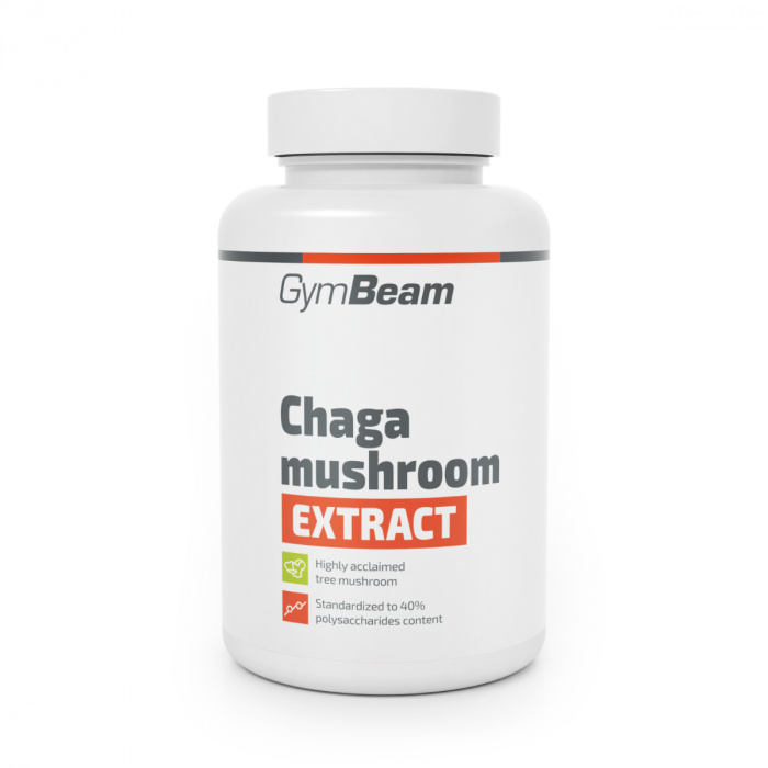 GymBeam Extrakt z houby Chaga (rezavec šikmý), 90 kaps.