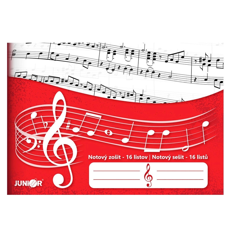 notový sešit junior 16 listů