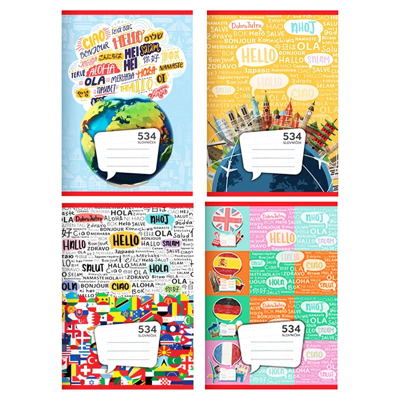 školní sešit A5 30 listů linkovaný – slovníček 8 mm