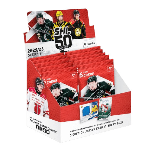 2025-2026 Svenska hockeyligan SHL 1. série Retail box - hokejové kartičky