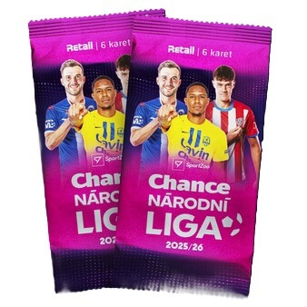 Fotbalové karty SportZoo Chance Národní liga 2025/26 - Retail balíček