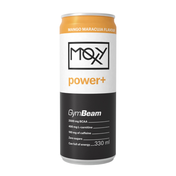 GymBeam MOXY power+ Energy Drink, 330ml Příchuť: jahodová limonáda