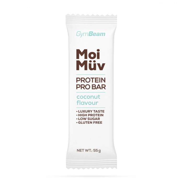 GymBeam MoiMüv Protein Pro Bar, 55 g Příchuť: cookie těsto