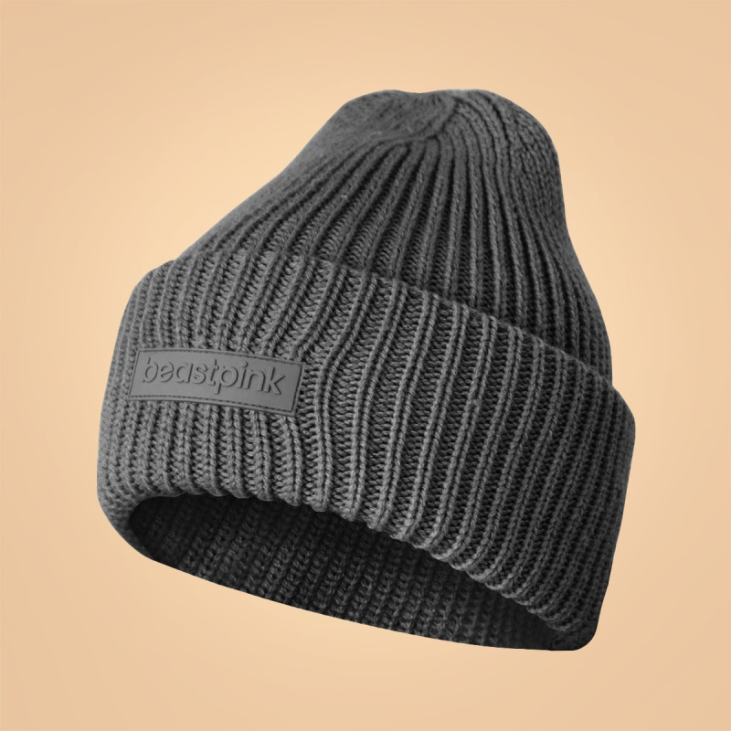 BeastPink  Zimní čepice Beanie Silver Black