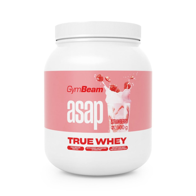 GymBeam True Whey ProDigestm, 900 g Příchuť: jahoda