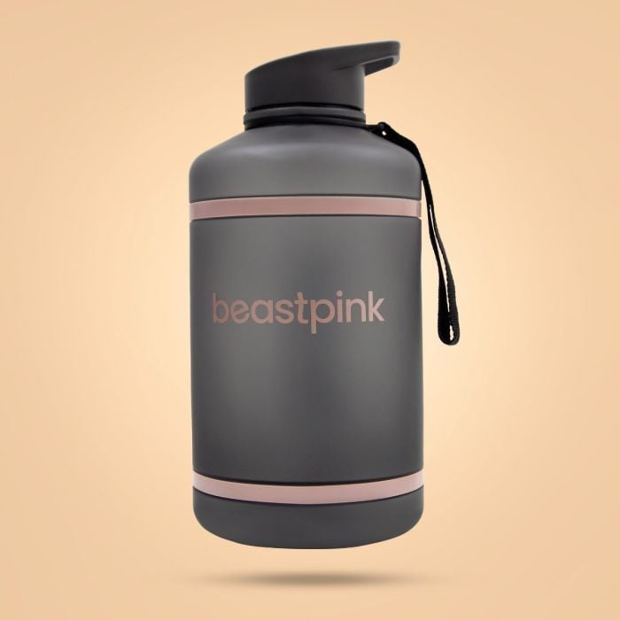 BeastPink Hyper Hydrator láhev na vodu s brčkem barva Grey 2200 ml