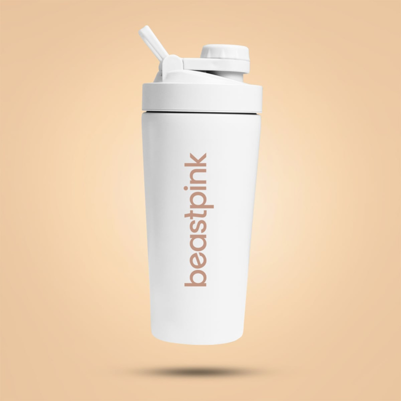 BeastPink Steel sportovní šejkr barva White 650 ml