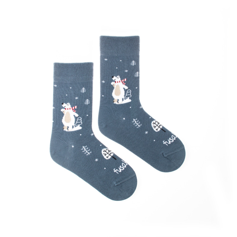 Detské ponožky Macík polárny L (Unisex veľkosť L (veľkosť 31-34))