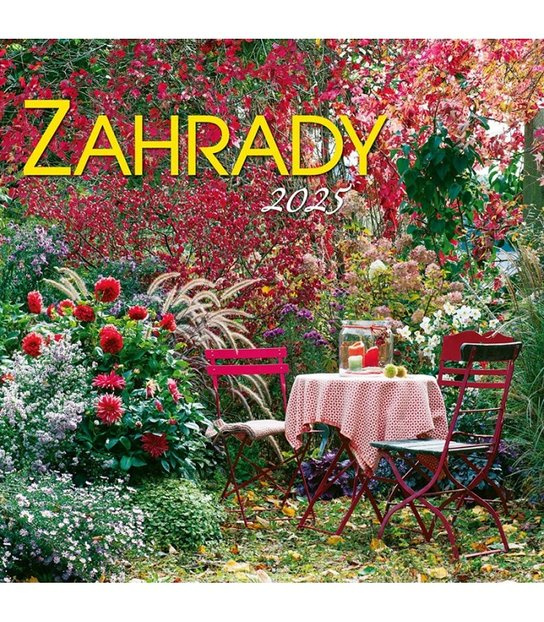 Nástěnný kalendář Zahrady 2025 (česká jména)