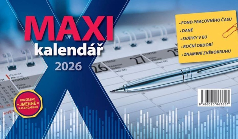 Kalendář 2026 Maxi, stolní