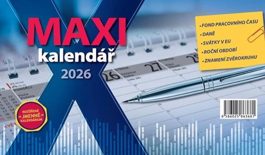 Kalendář 2026 Maxi, stolní