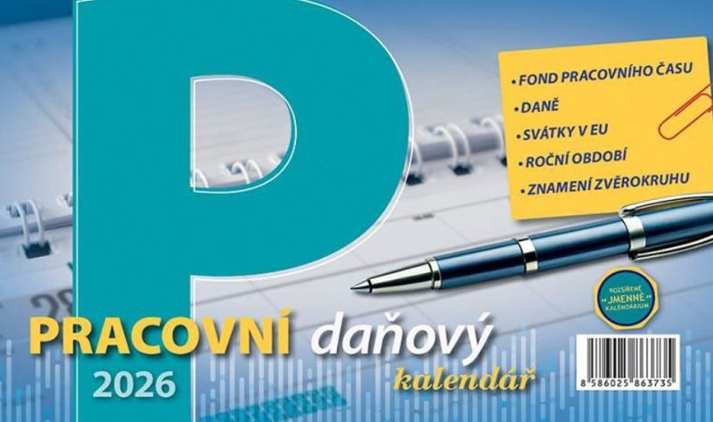 Kalendář 2026 Pracovní daňový, stolní