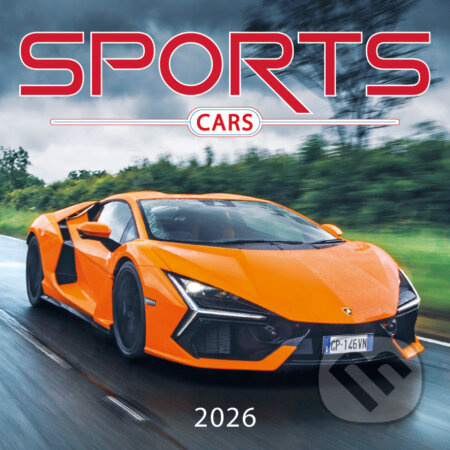 Nástenný kalendár Sports Cars 2026 (slovenské menné kalendárium)
