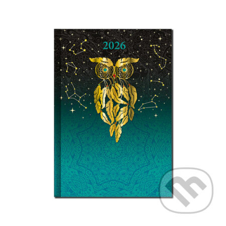 Týždenný diár Art Lapač snov 2026 (stĺpcový, slovenské menné kalendárium)