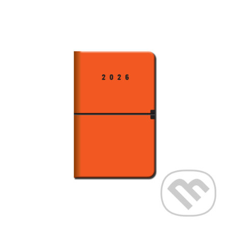 Mini diár CAPRI 2026 (oranžový) (12-mesačný, A6, týždenný, elastické zatváranie)