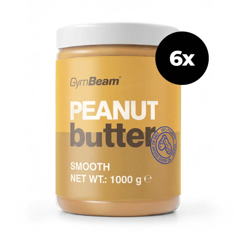 Arašídové máslo Smooth  6x900g - GymBeam