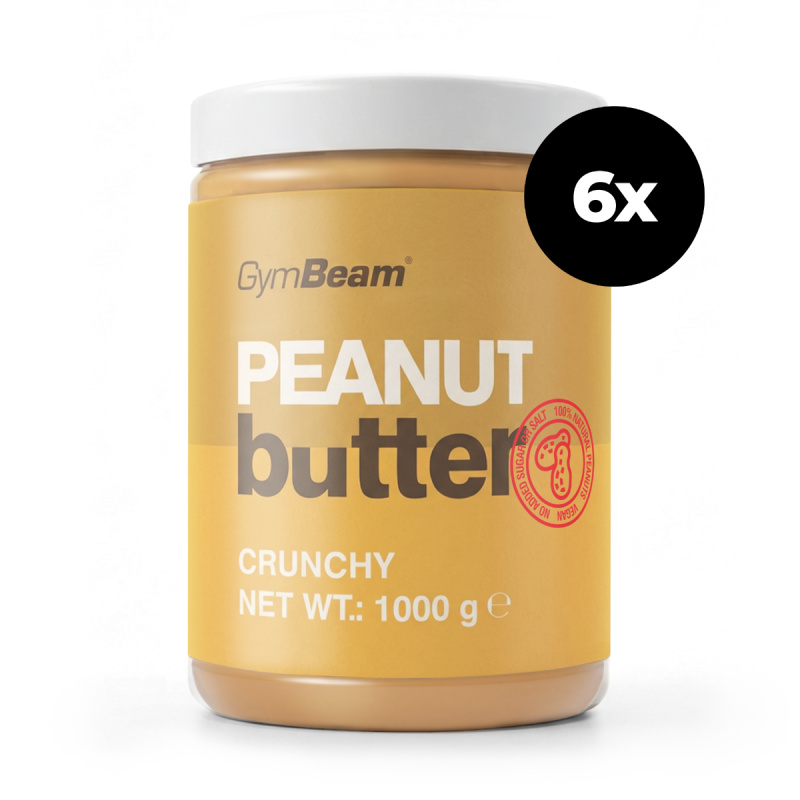 Arašídové máslo Crunchy 6x900g - GymBeam